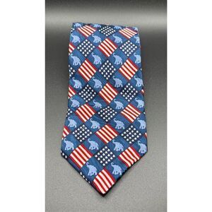 Republican Party Men’s Neck Tie by R M Style 100% Silk Vtg 1995